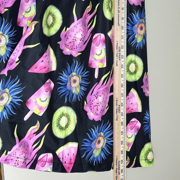 Lindy Bop Annie Exotic Popsicle Fruit Print Dress Black Womens US 6 Retro Pinup - Picture 12 of 12